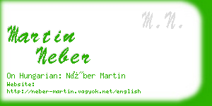 martin neber business card